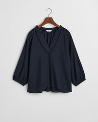 Linnen blouse met korte mouwen