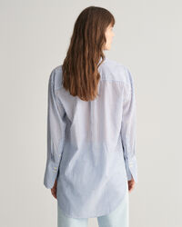 Relaxed Fit blouse met strepen en brede manchetten