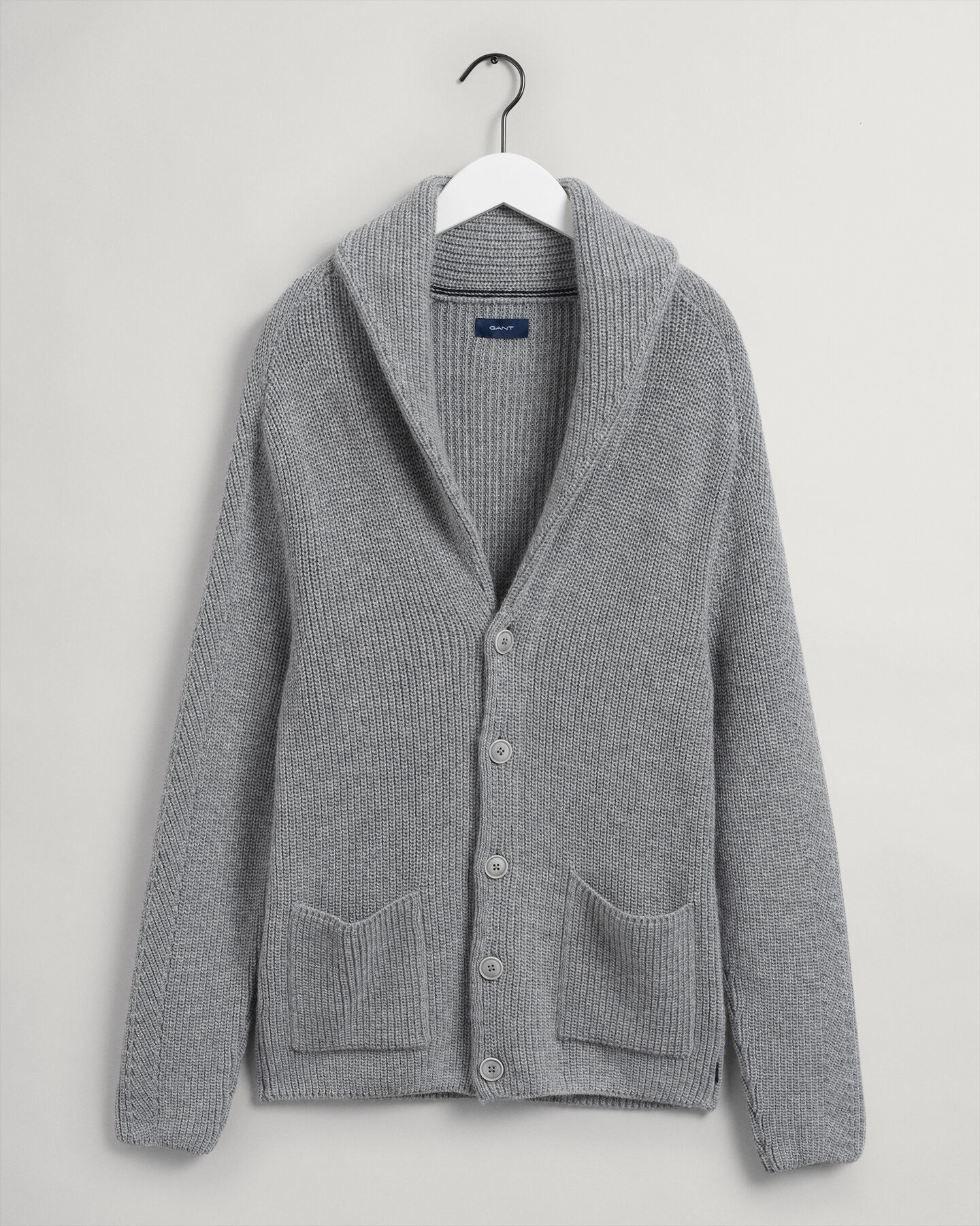 Vest met sjaalkraag van mohairmix