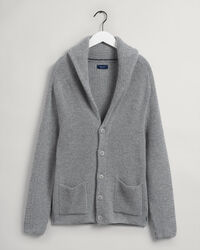 Vest met sjaalkraag van mohairmix