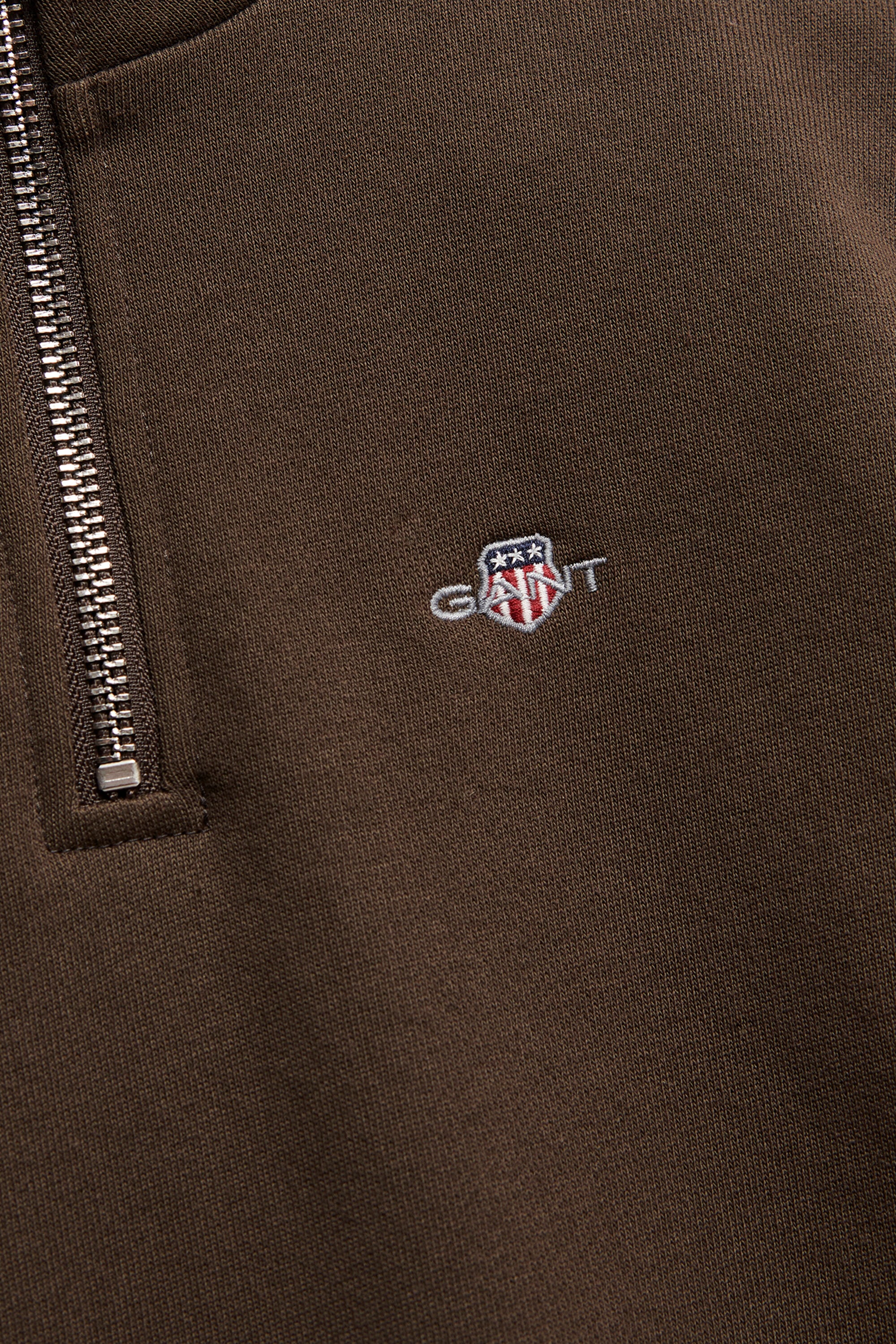 Sweatshirt met korte rits en schild voor tienerjongens