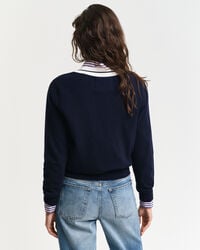 Contrast trui met V-hals