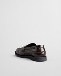 Gracelyn loafers van leer met krokodilleneffect