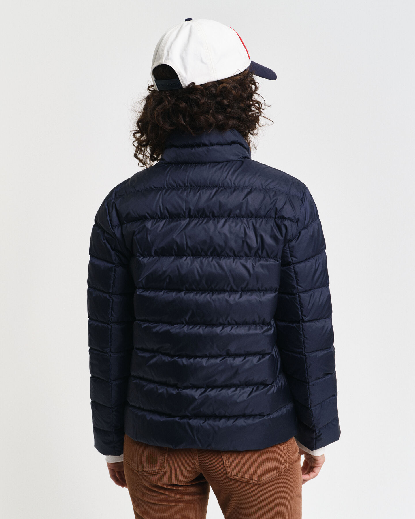 Licht donsjack met logo