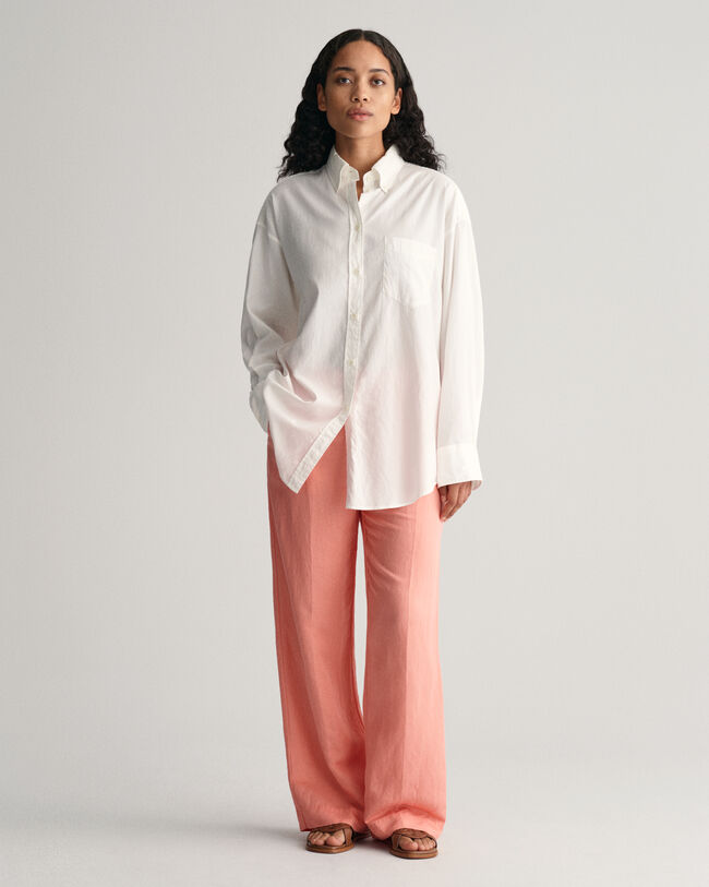 Relaxed Fit Pull-On broek van linnenmix