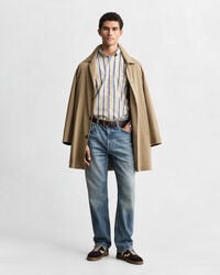 Regular Fit poplin overhemd met strepen