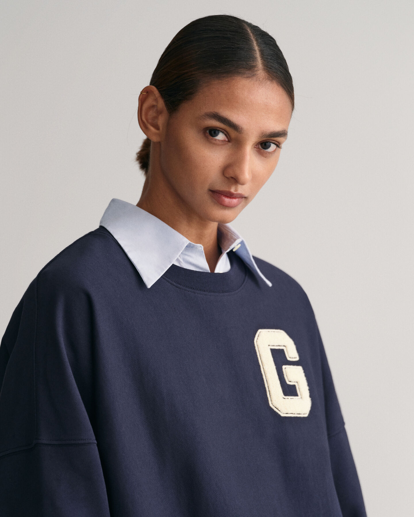 Oversized G-sweatshirt met ronde hals