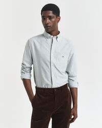 Regular Fit klassiek Oxford-overhemd met Bankerstreep