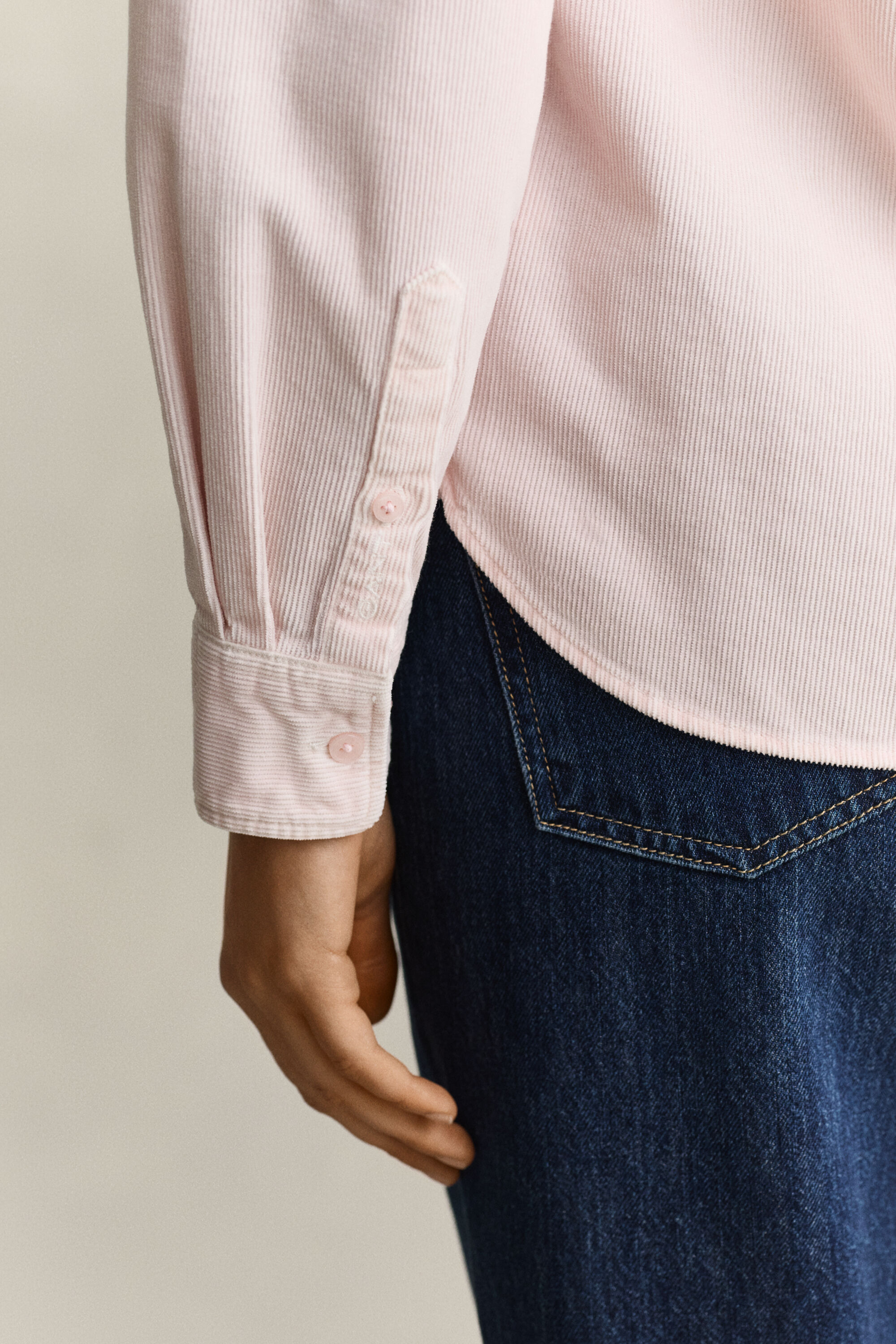 Regular corduroy overhemd