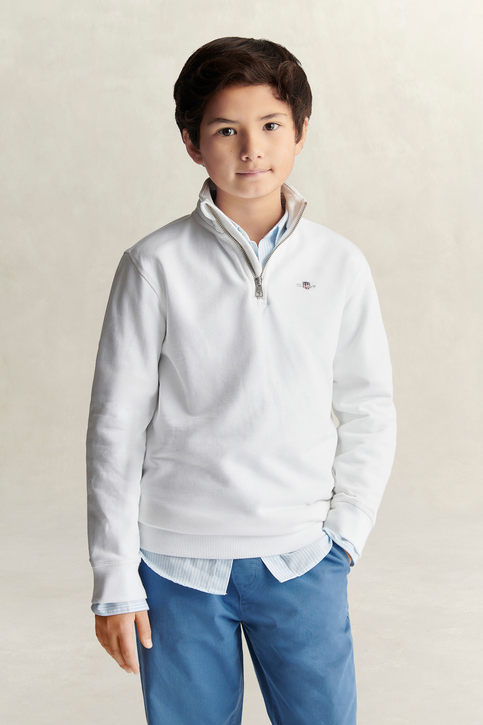 Teen Boys sweatshirt met korte rits