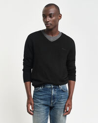 Trui met V-hals van extra zachte merinoswol