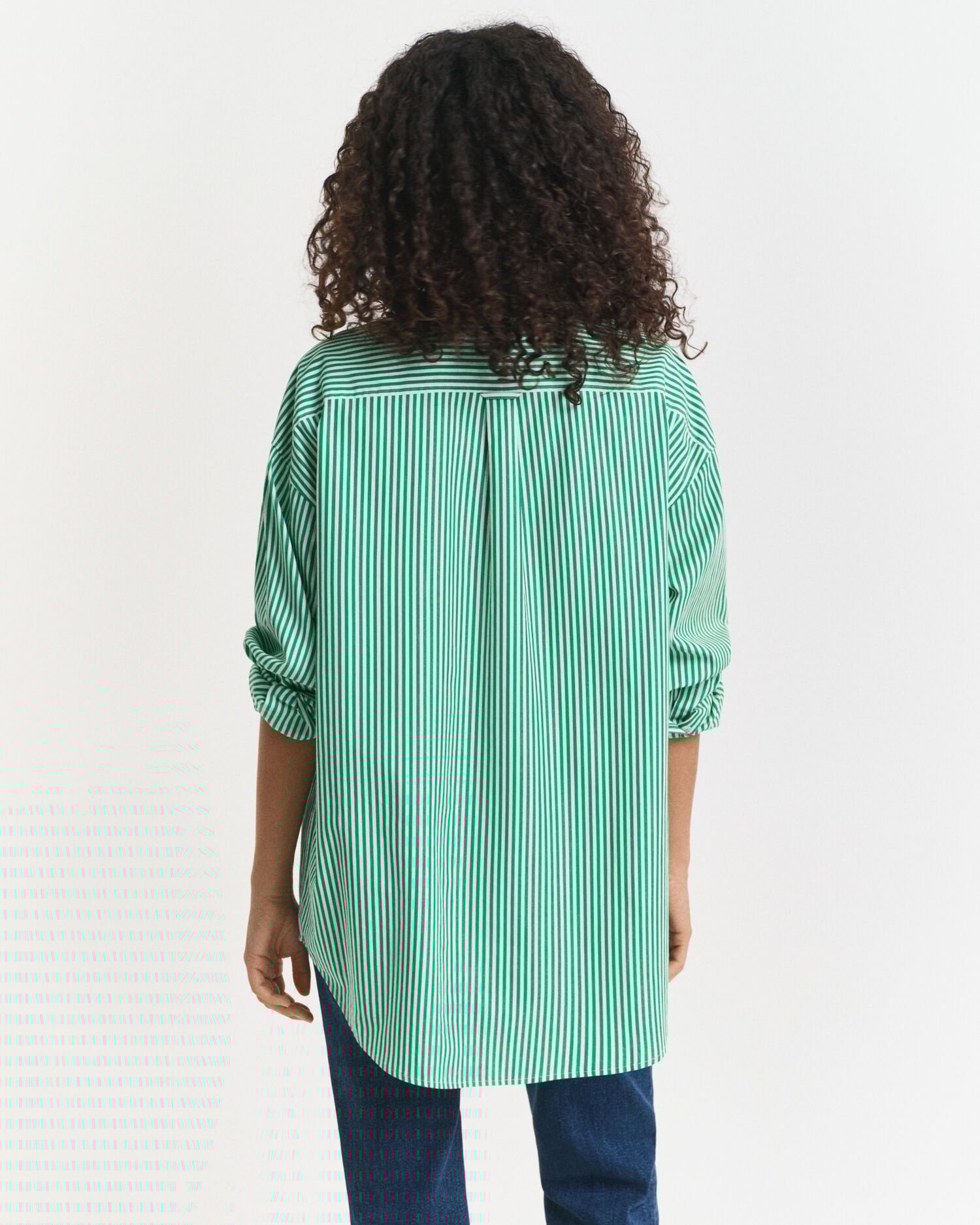 Oversized Classic gestreept overhemd van poplin