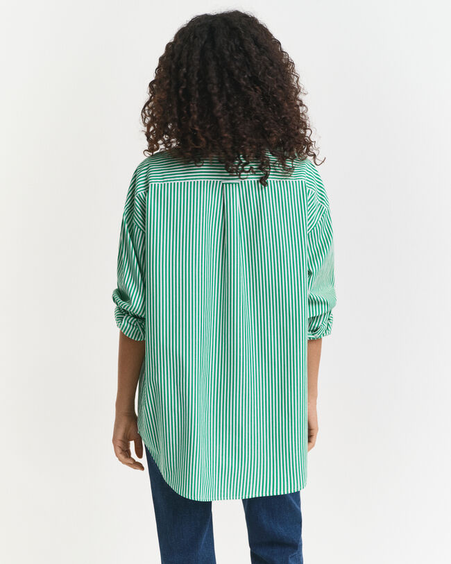 Oversized Classic gestreept overhemd van poplin