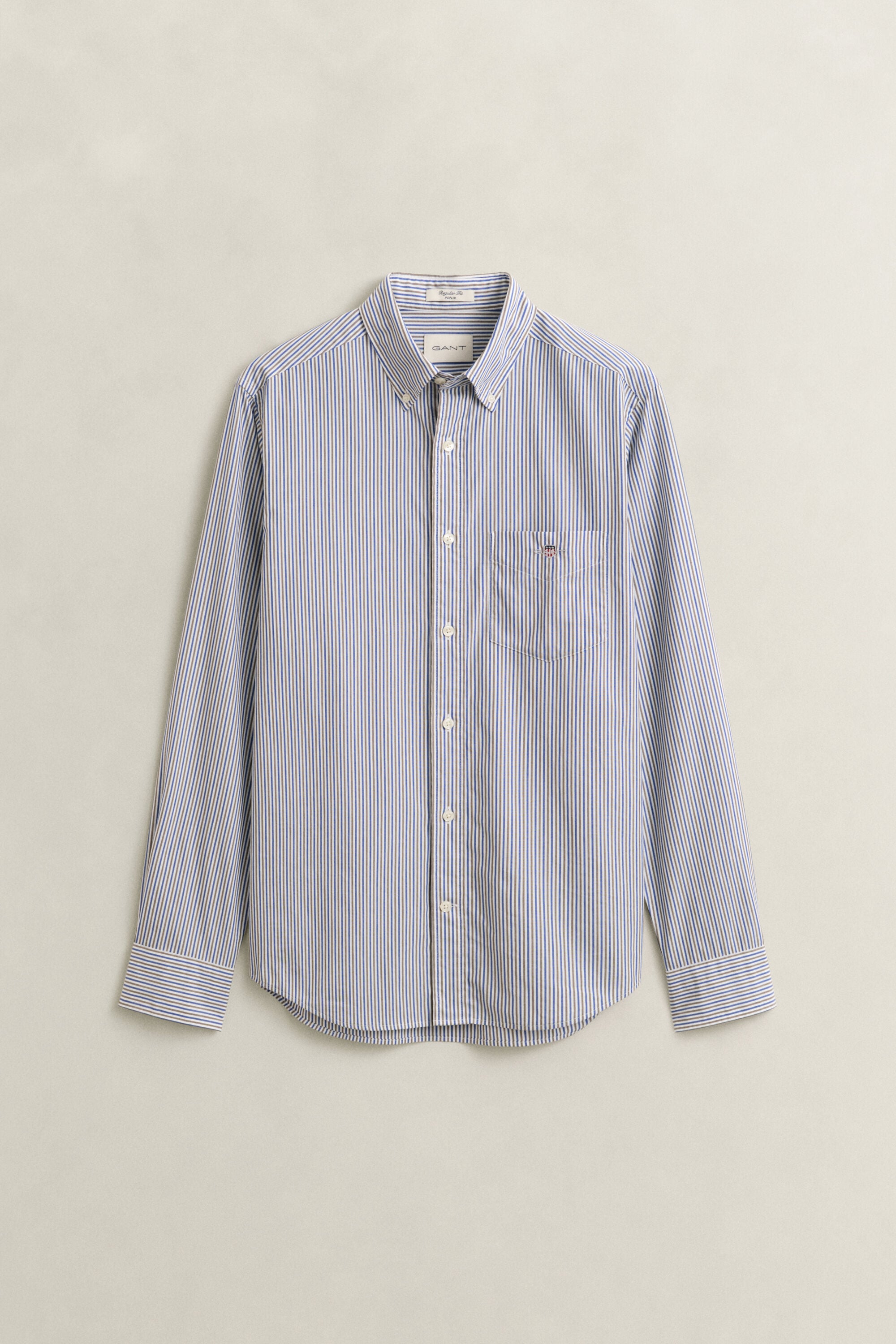 Poplin overhemd met strepen