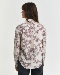 Regular Fit overhemd met boomprint van katoenvoile