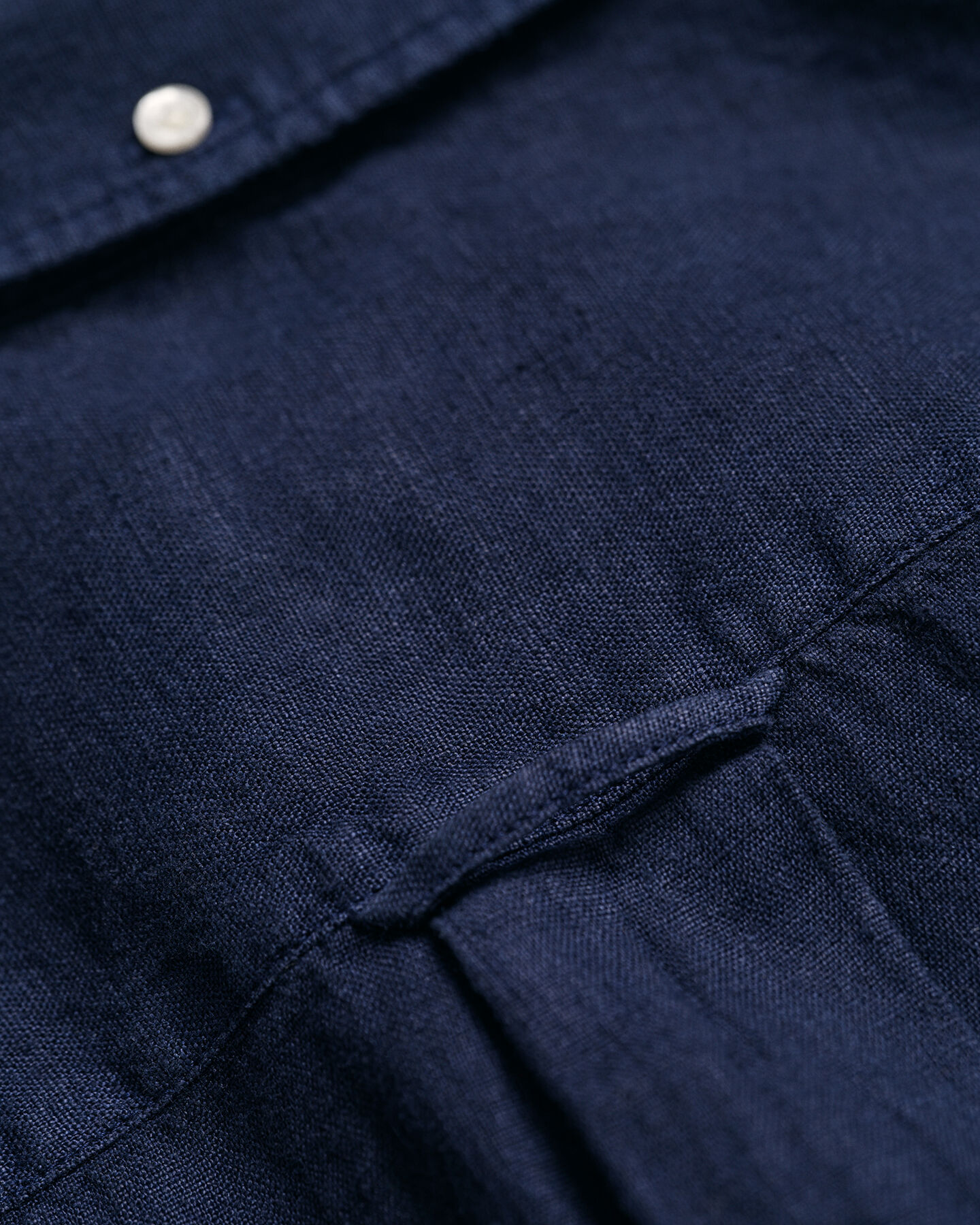 Regular Fit speciaal geverfd linnen overhemd met korte mouwen