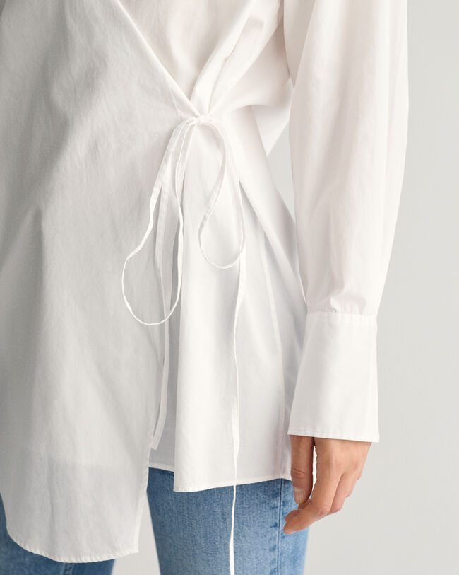 Oversized wikkelblouse