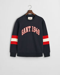 Sweatshirt met ronde hals en kleurblok mouwen