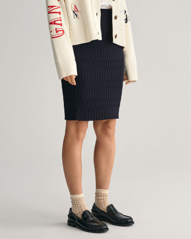 Textured gebreide rok