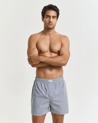 Set van twee paar boxershorts, gestreept en effen