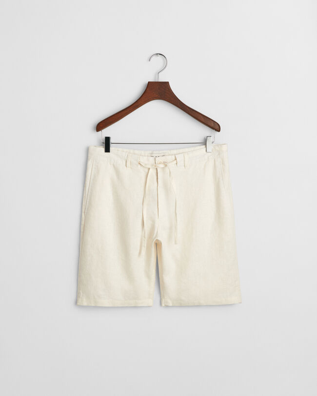 Relaxed Fit linnen short met trekkoordje