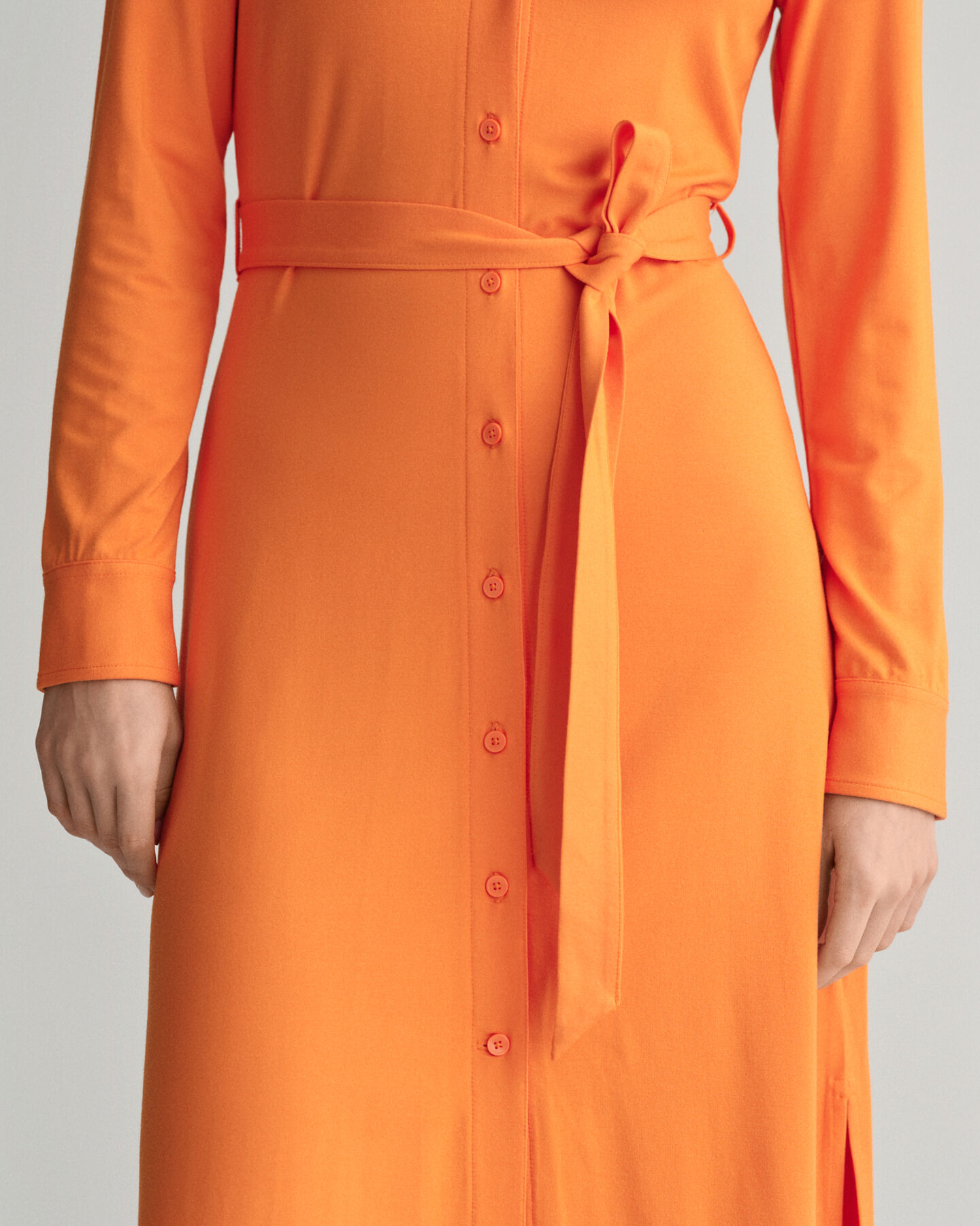 Slim Fit jersey overhemdjurk