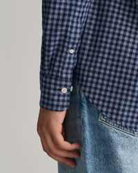 Regular Fit Jasp&eacute; Yarn overhemd met Gingham-ruitje