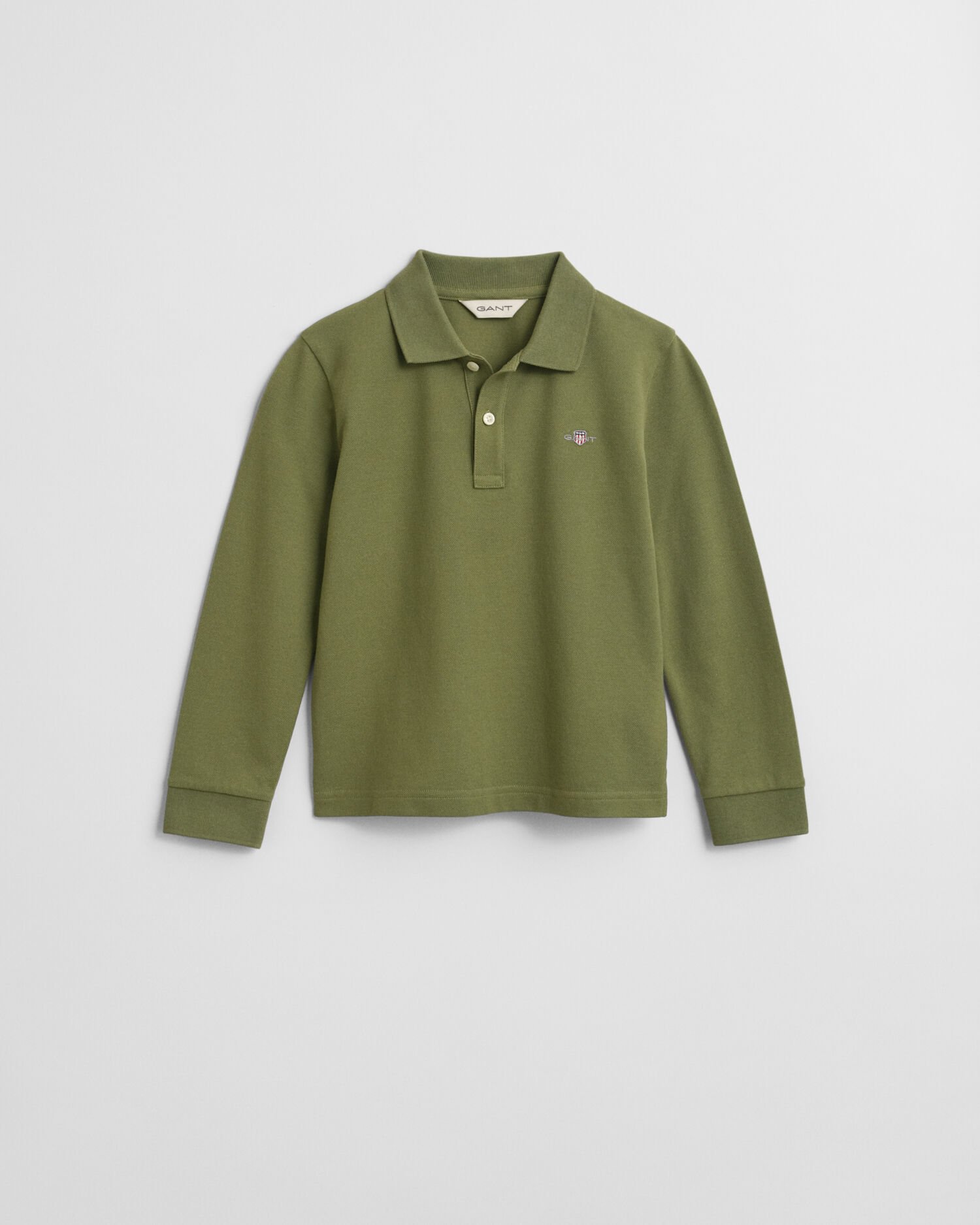 Kids Shield piqué poloshirt met lange mouwen