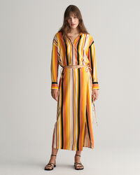 Relaxed Fit gestreept overhemd met strikkoorden