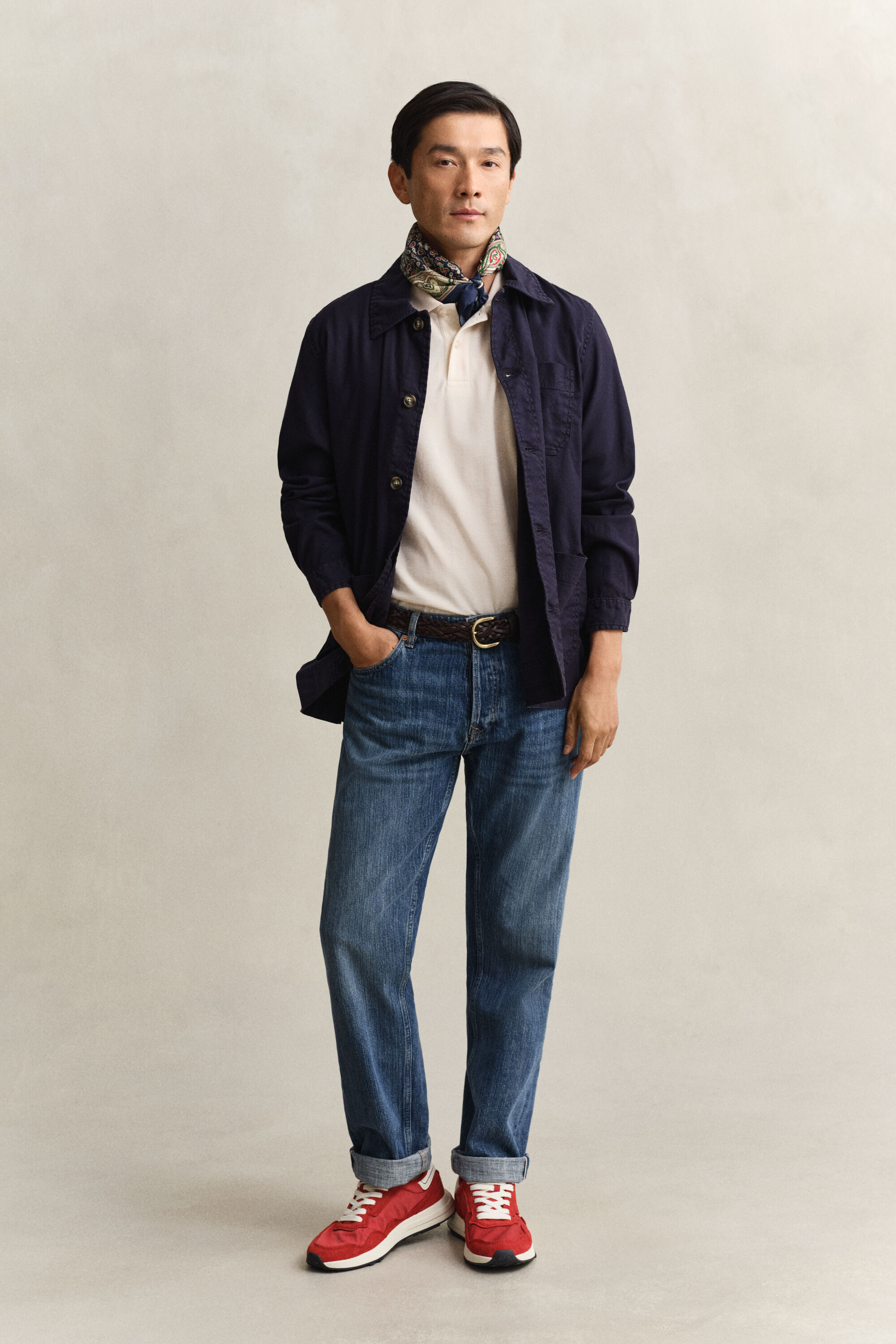 Gestreept poloshirt met textuur