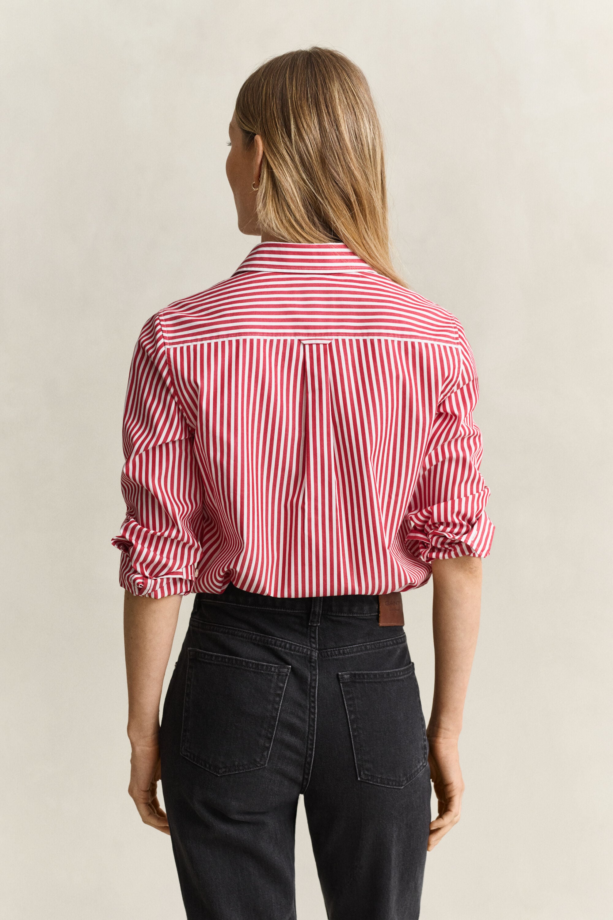 Classic Regular gestreept poplin overhemd