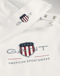 Baby Archive Shield romper & beanie