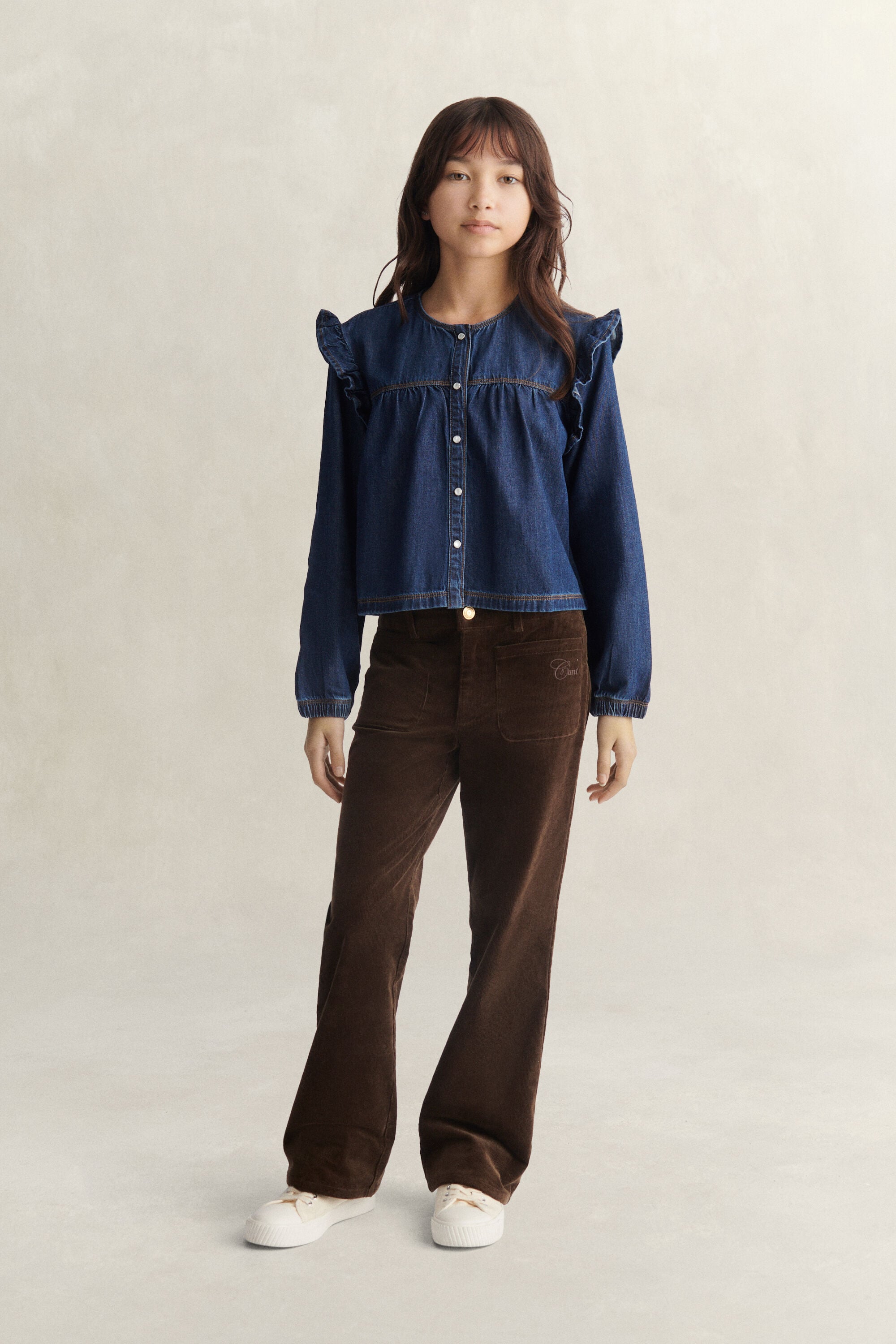 Denim hemd voor tienermeisjes