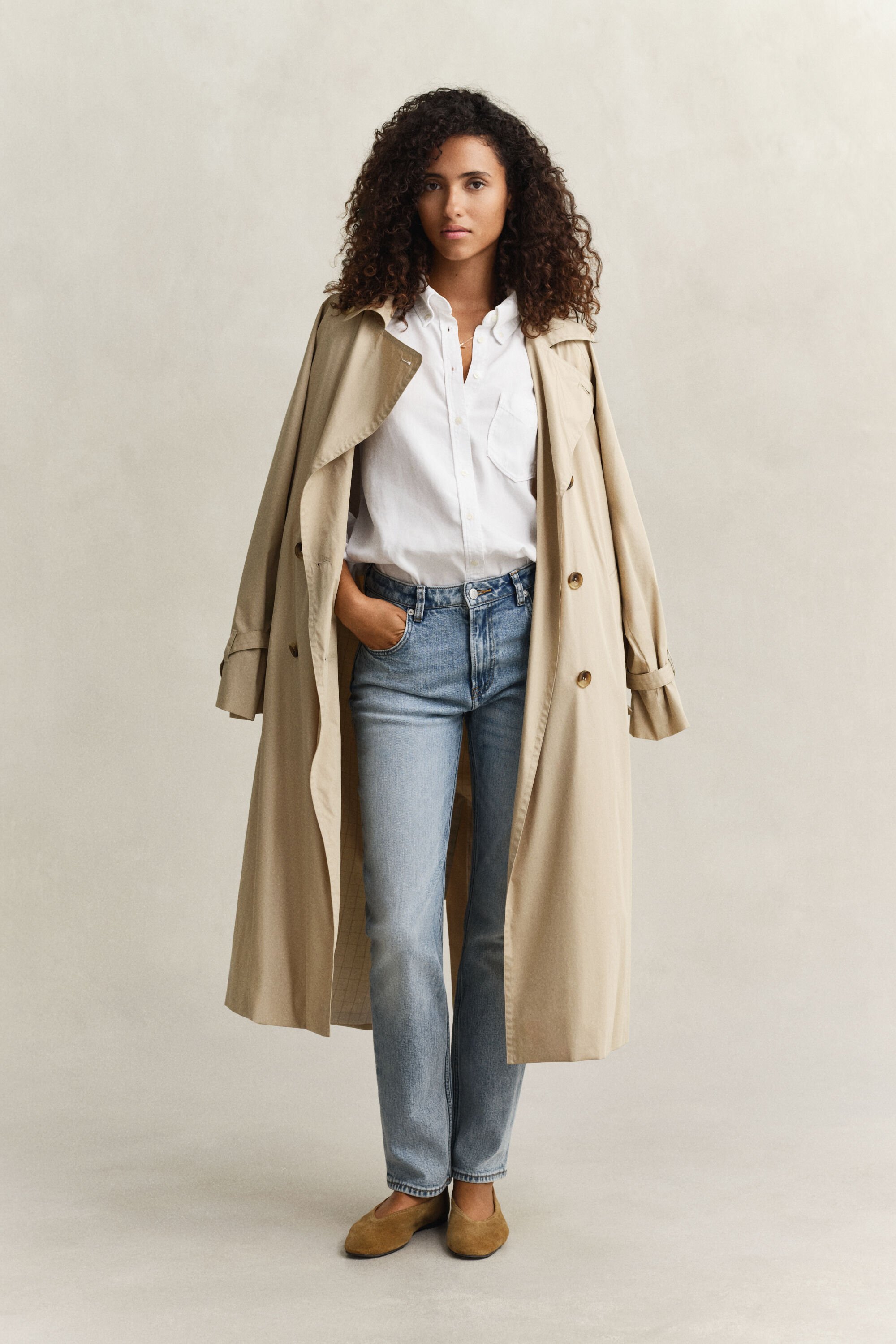 Stretchjeans met rechte pijpen