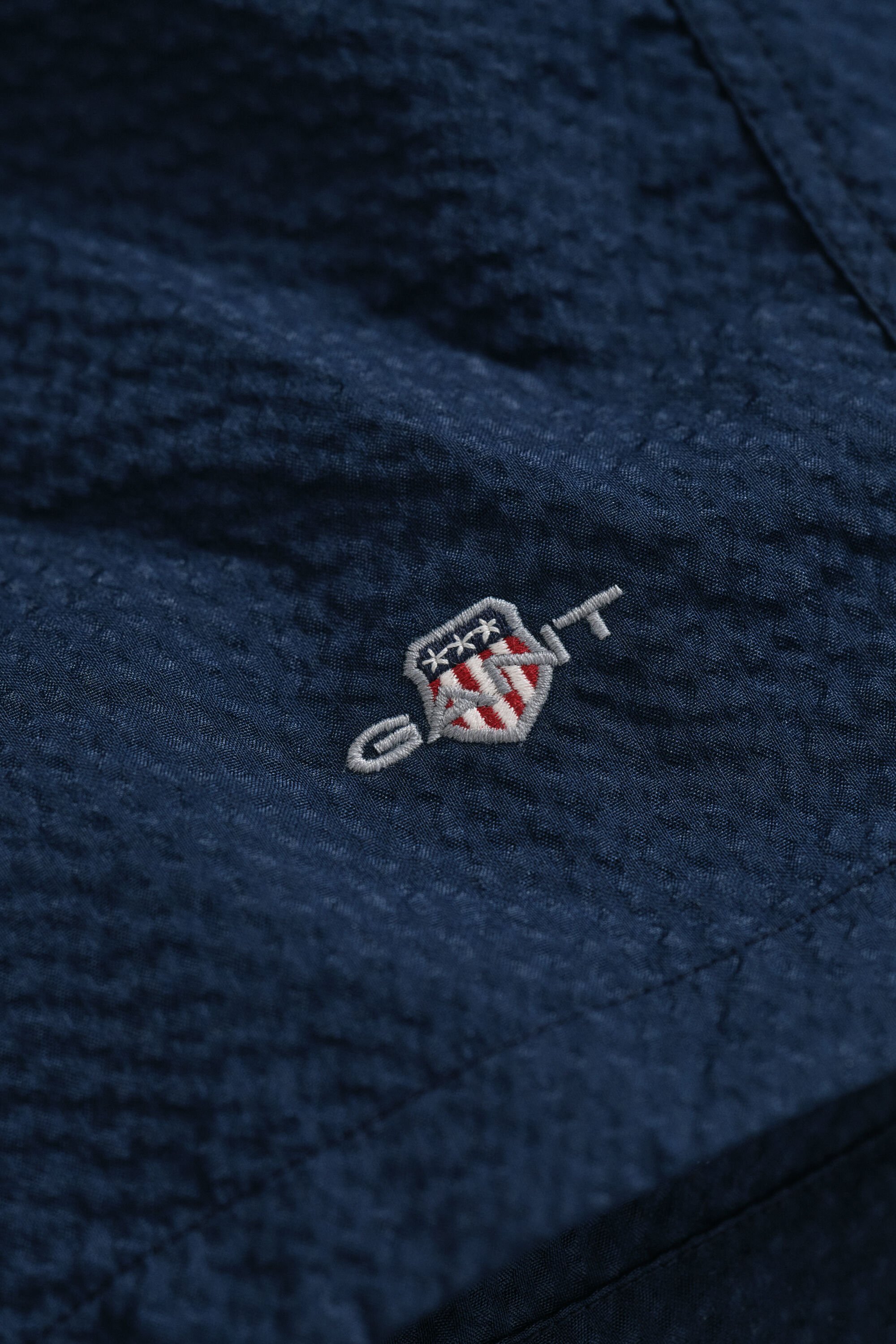 Zwemshort van seersucker