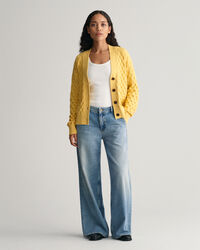 Gebreid vest met textuur