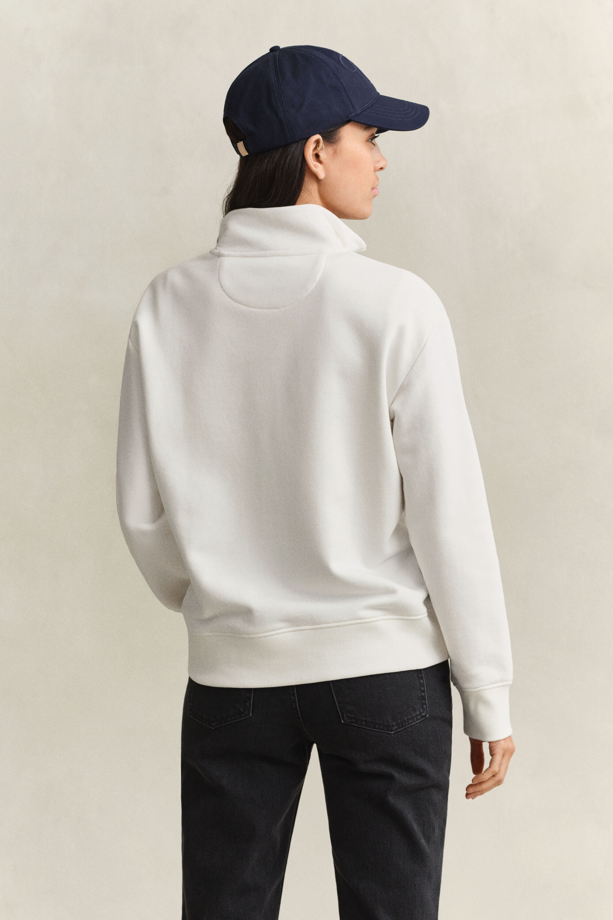 Shield sweatshirt met korte rits