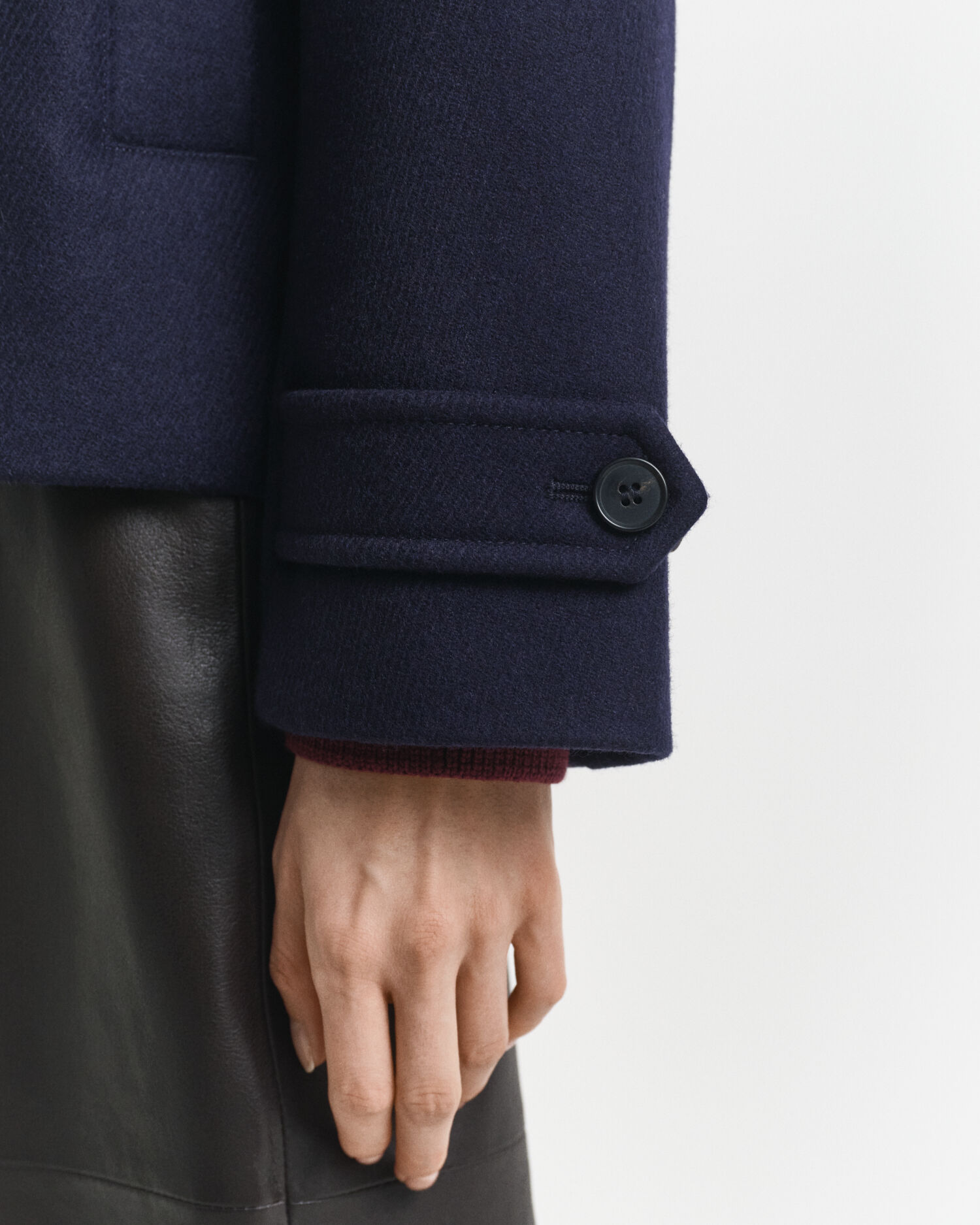 Korte Car Coat van wolmix