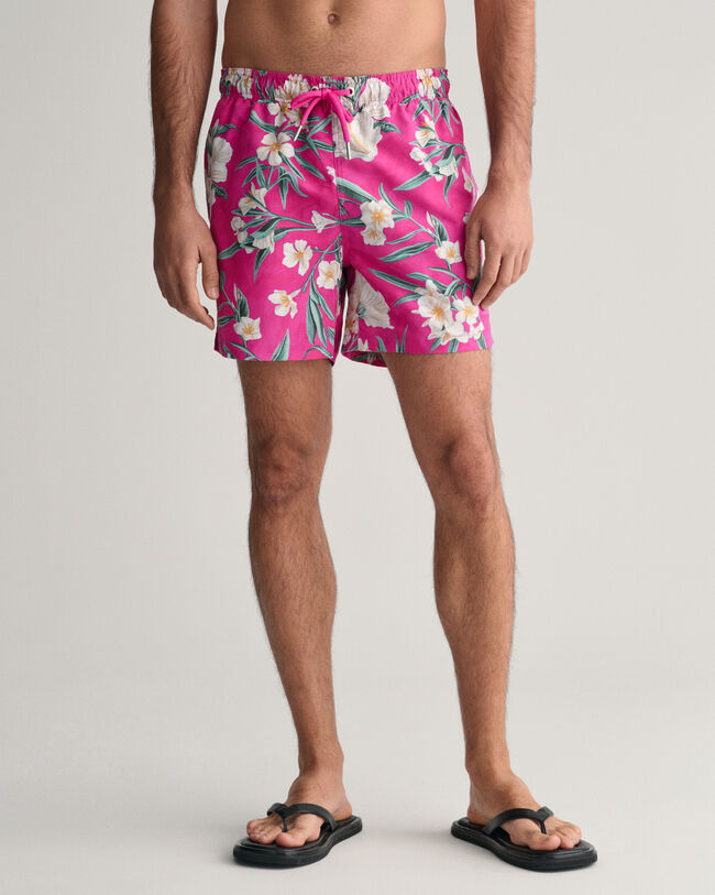 Oleander Print Swim Shorts