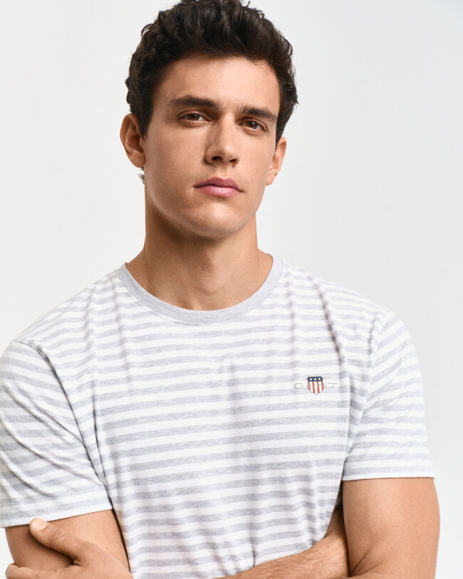 Shield pyjamashirt met strepen