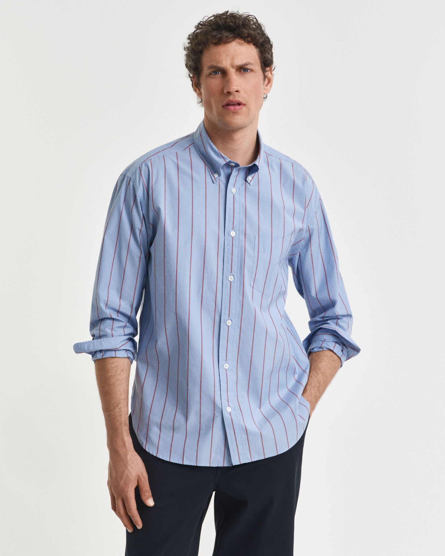 Relaxed Fit Striped Heritage Poplin overhemd
