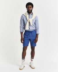 Relaxed Fit linnen short met trekkoordje