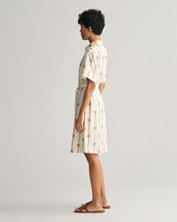 Overhemdjurk met print en korte mouwen