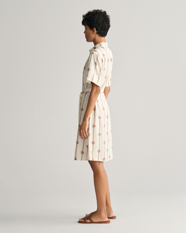 Overhemdjurk met print en korte mouwen