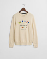 Nautical Flags sweater met ronde hals