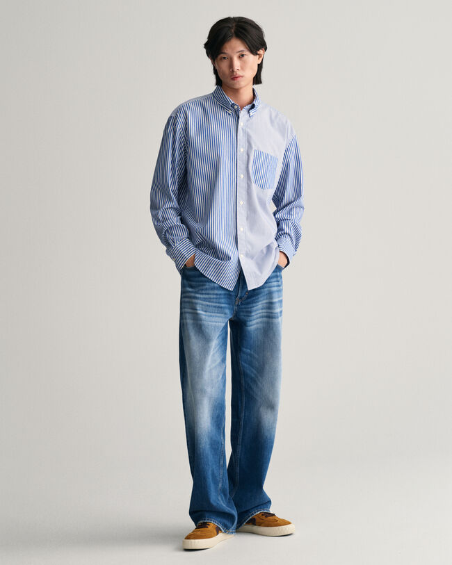 Relaxed Fit Dragon Crest poplin overhemd