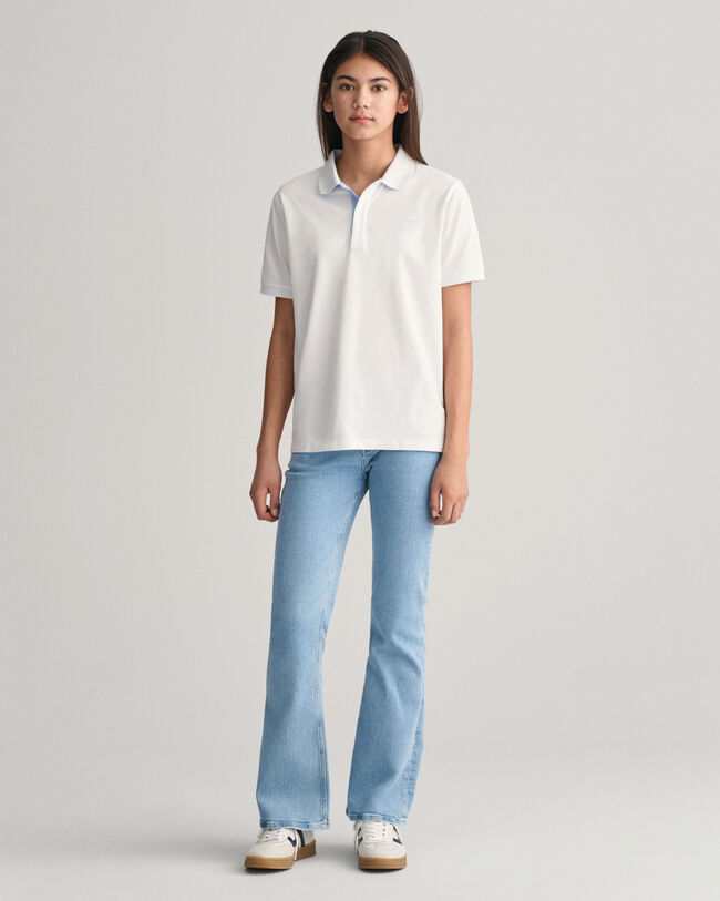 Teens Contrast piqu&eacute; poloshirt