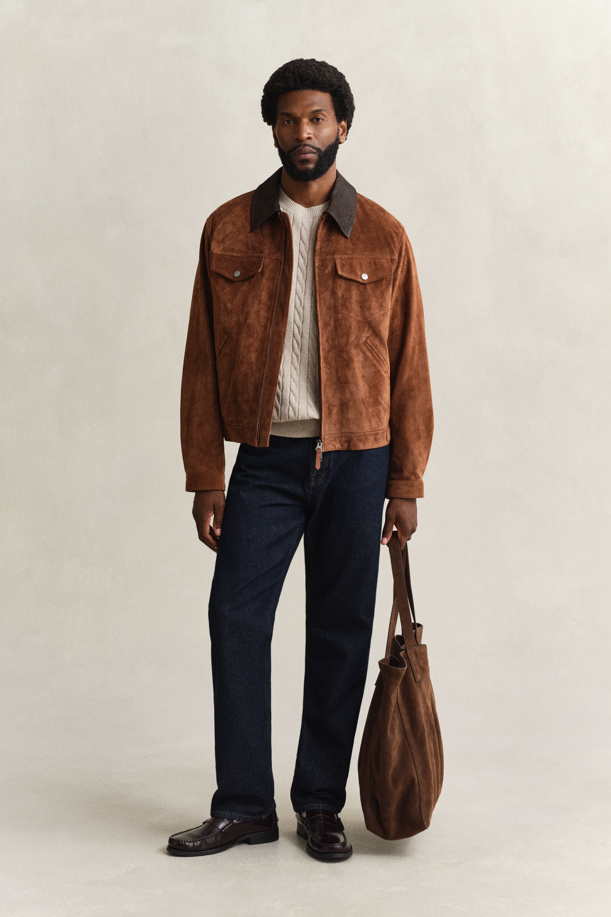 Katoenen kabeltrui met korte mouwen