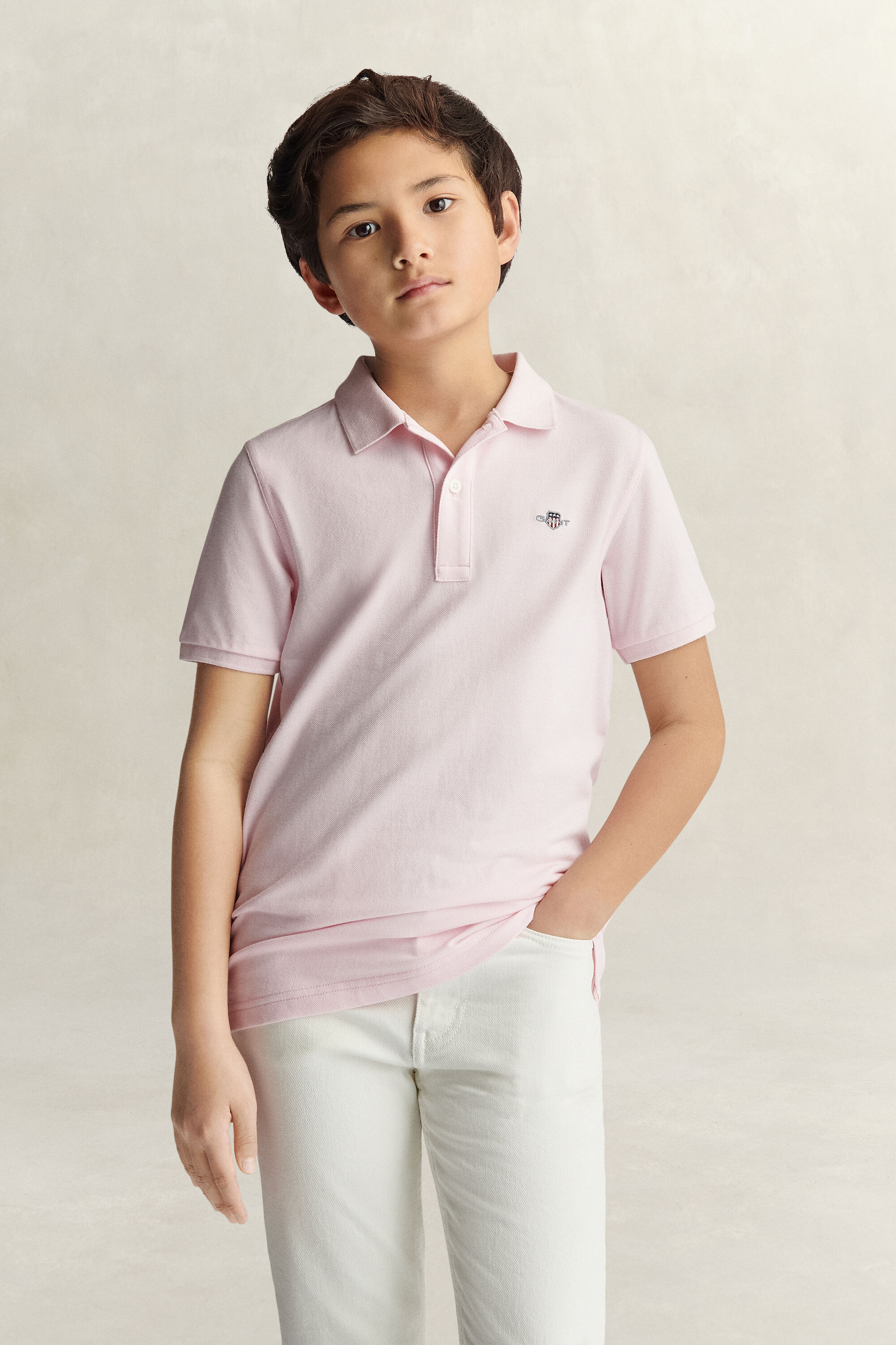 Teens Shield piqué poloshirt