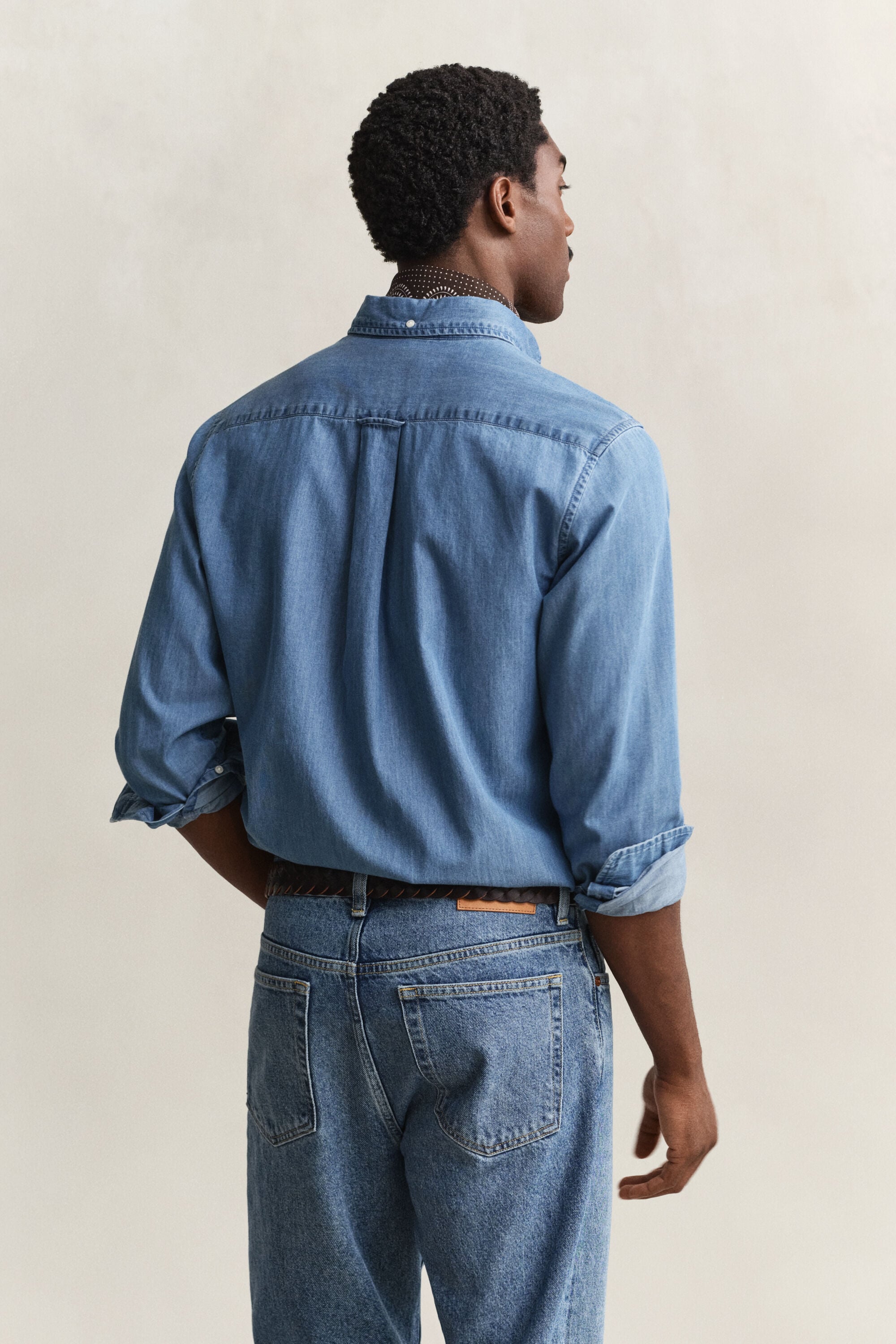 Regular Fit indigo overhemd